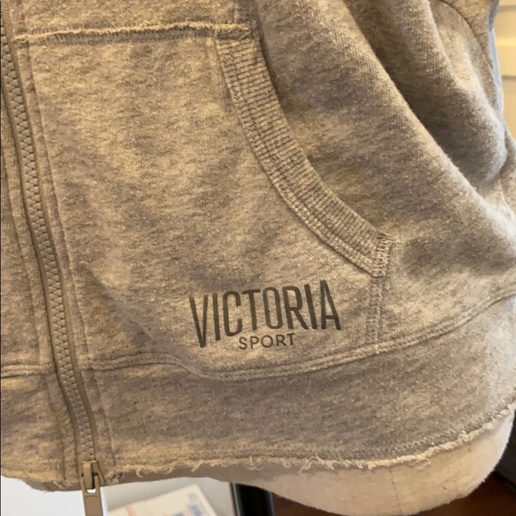 Victoria Secret Sport Raw hem Zip up hoodie - Picture 2 of 6